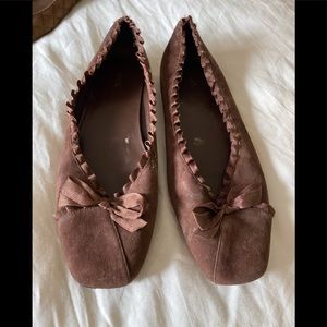 Brown Suede Flats